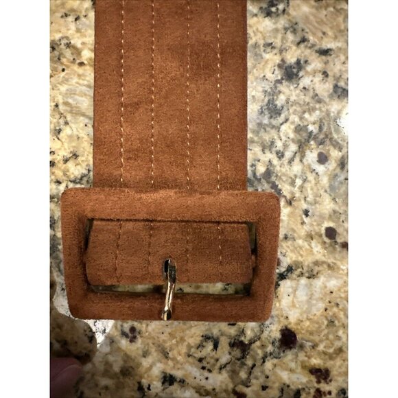 New Express Women’s Belt Brown Gold Color Buttons Size Small / Medium Y2K - Picture 4 of 10